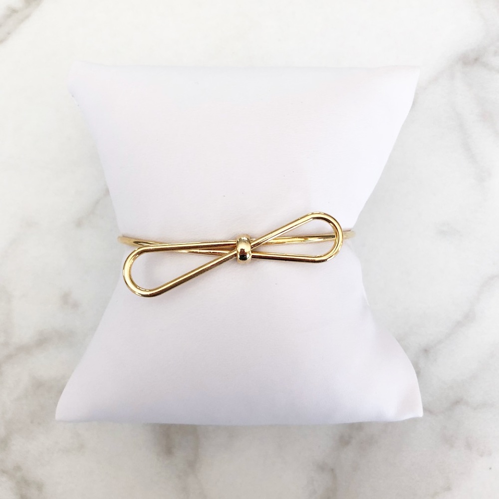 Gold Bow Bracelet Cuff
